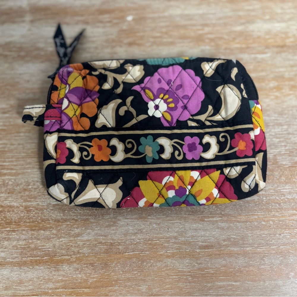 Vera Bradley Floral‎ Mini Bag - Black and Multicolor makeup
